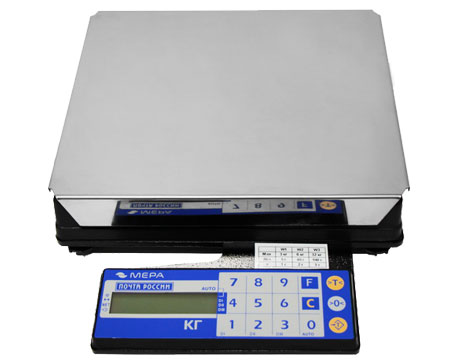 Весы почтовые МЕРА ВП-3-К-ЖКИ-П Курьер 6 кг 231х251 (RS-232, Wi-Fi)